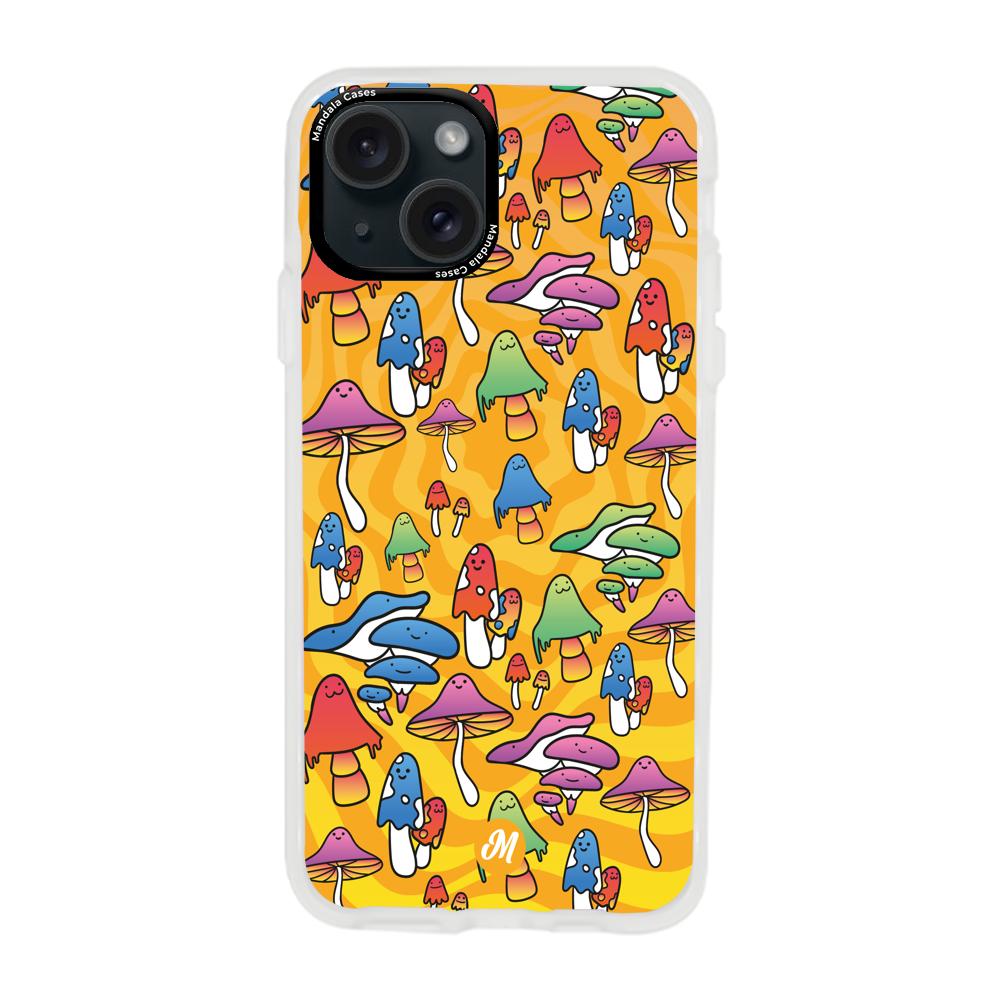 Cases para iphone 15 plus  Color mushroom - Mandala Cases