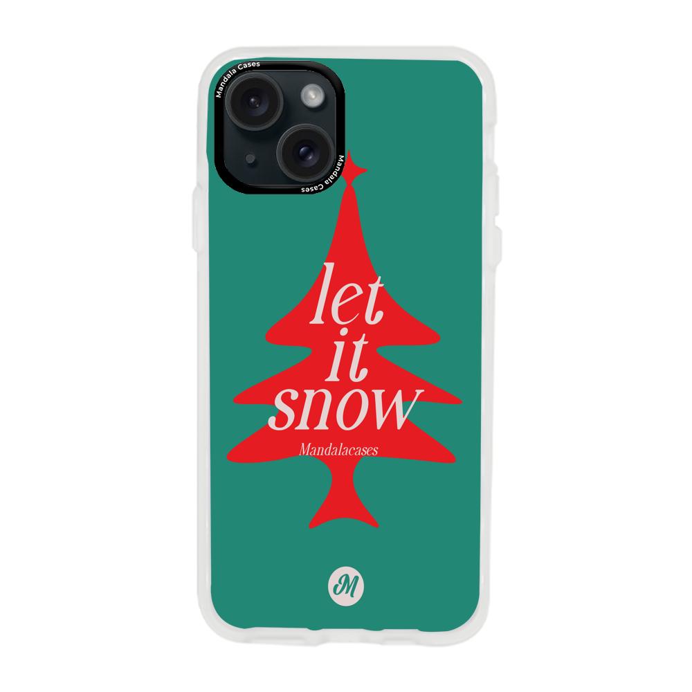 Cases para iphone 15 plus  Let it snow - Mandala Cases