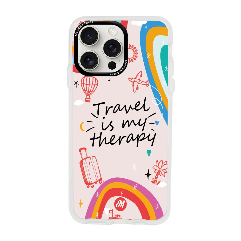 Cases para iphone 15 pro max TRAVEL IS MY THERAPY - Mandala Cases