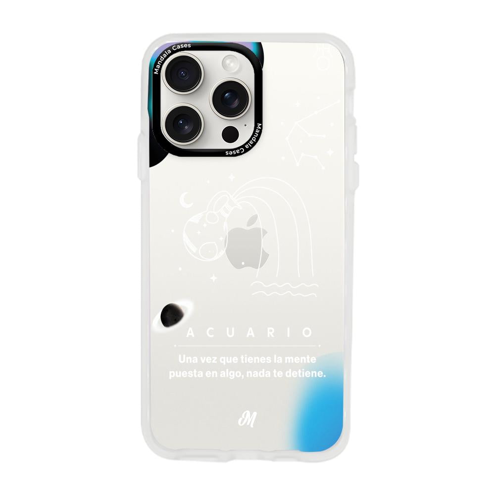Cases para iphone 15 pro max ACUARIO 24 TRANSPARENTE - Mandala Cases