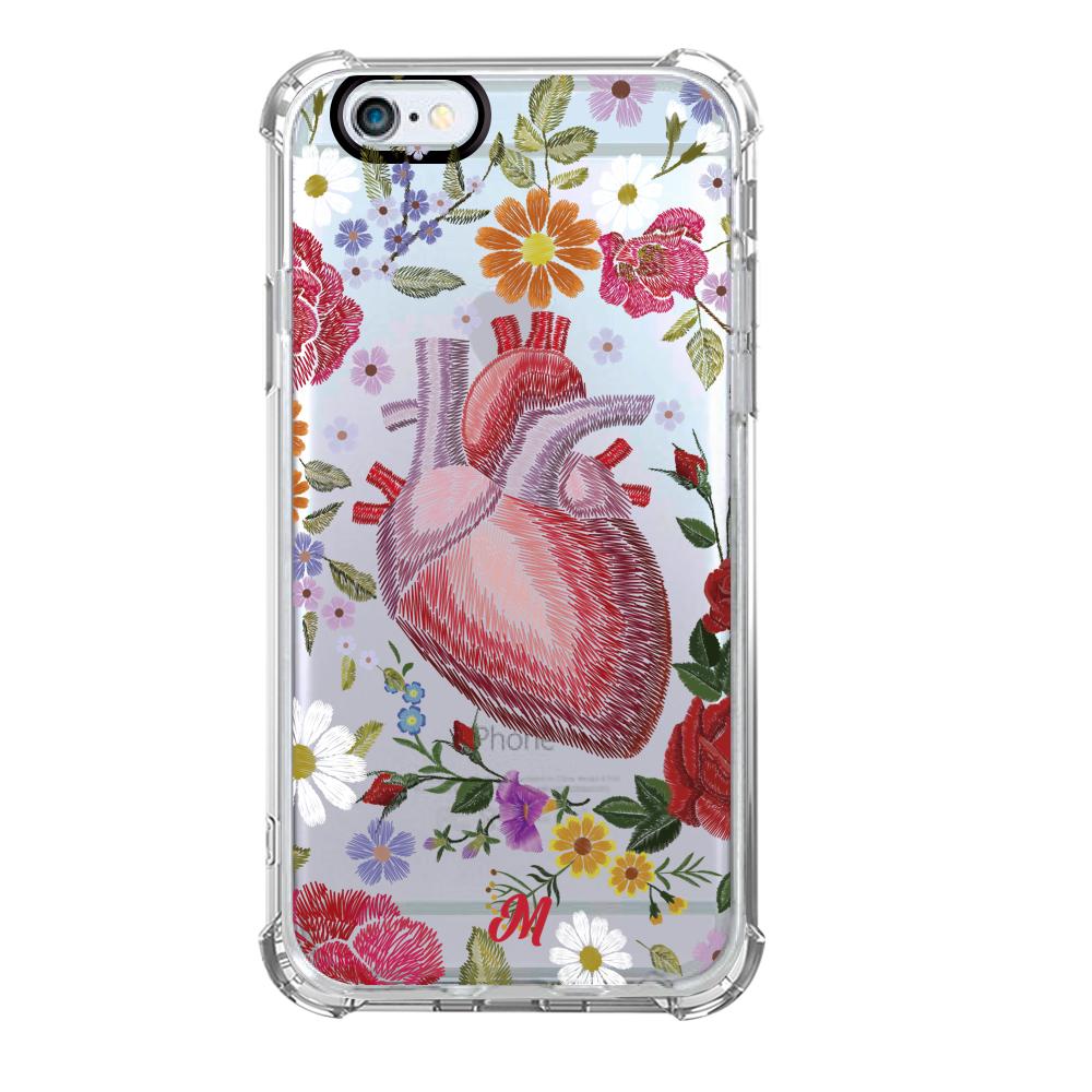 Case para iphone 6 / 6s Funda Corazón con Flores - Mandala Cases