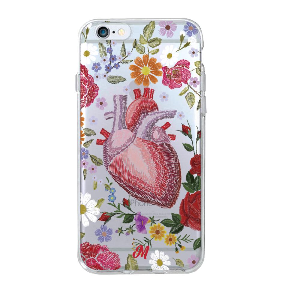 Case para iphone 6 / 6s Funda Corazón con Flores - Mandala Cases