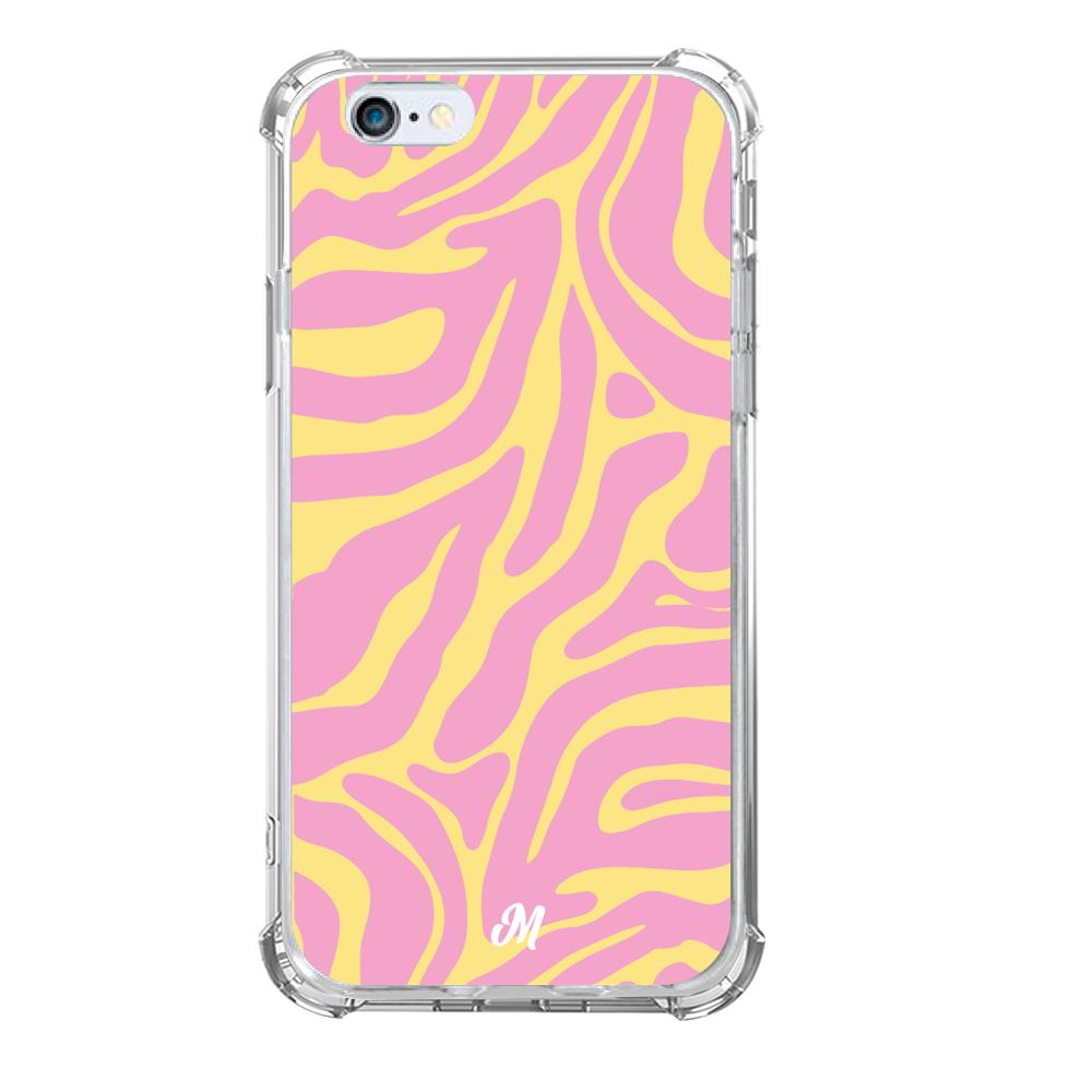 Case para iphone 6 / 6s Lineas rosa y amarillo - Mandala Cases