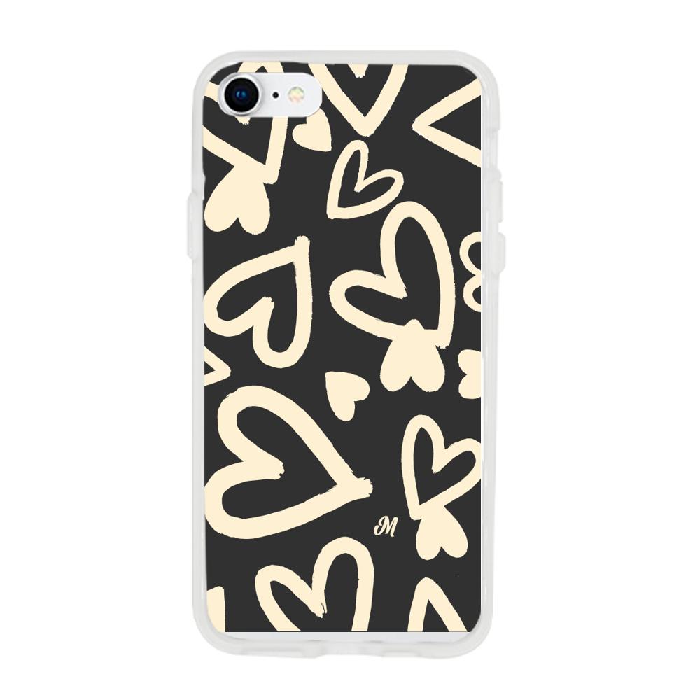 Case para iphone 6 / 6s Black Hearts - Mandala Cases