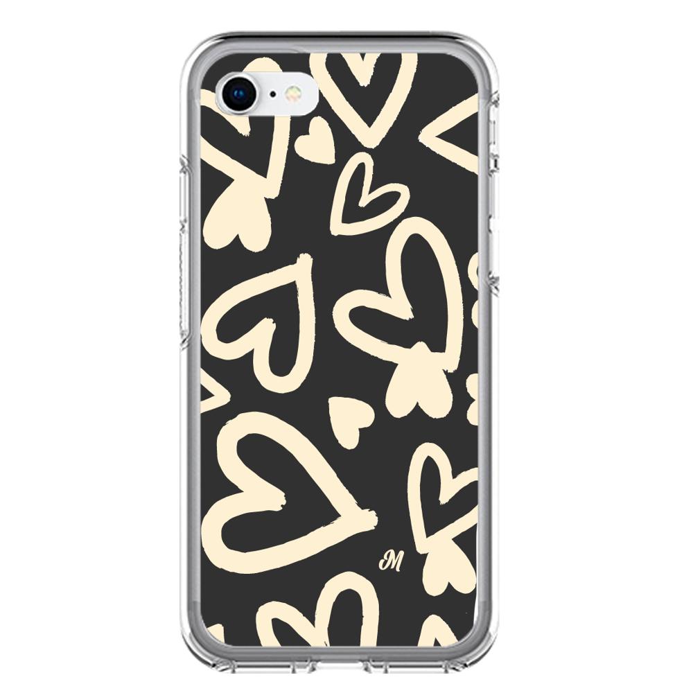 Case para iphone 6 / 6s Black Hearts - Mandala Cases