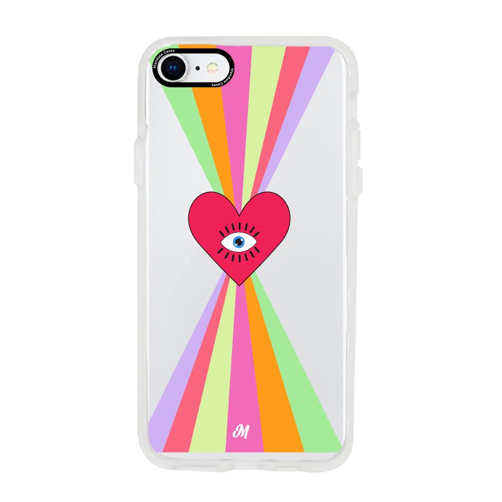 Case para iphone 6 / 6s Corazon arcoiris - Mandala Cases