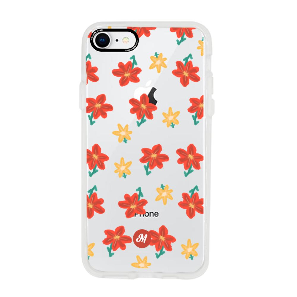 Cases para iphone 6 / 6s RED FLOWERS - Mandala Cases