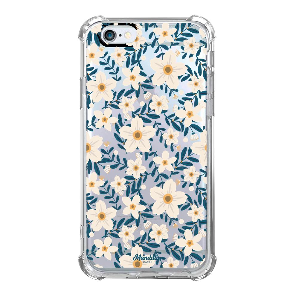Case para iphone 6 plus Funda Flores Blancas - Mandala Cases