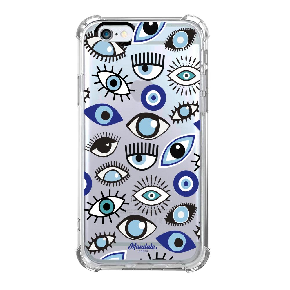 Case para iphone 6 plus Funda Funda Ojos Azules y Blancos - Mandala Cases