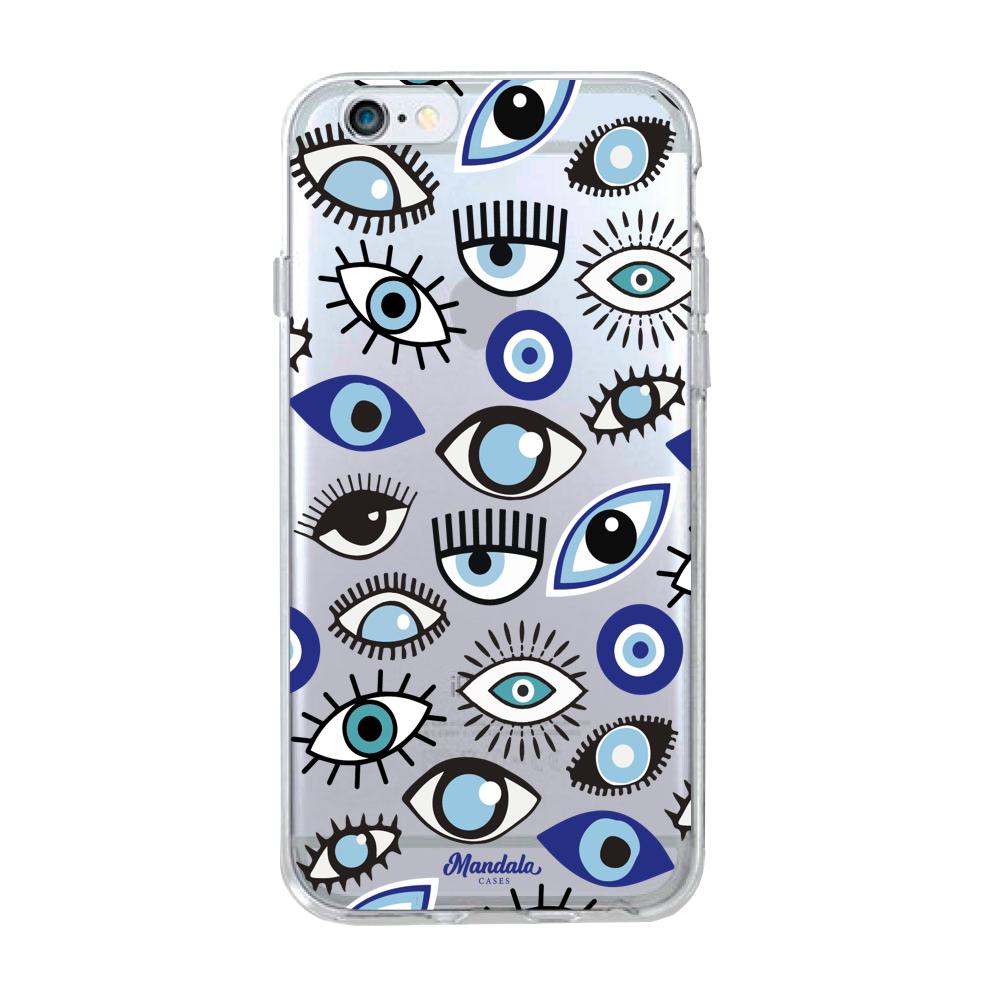 Case para iphone 6 plus Funda Funda Ojos Azules y Blancos - Mandala Cases