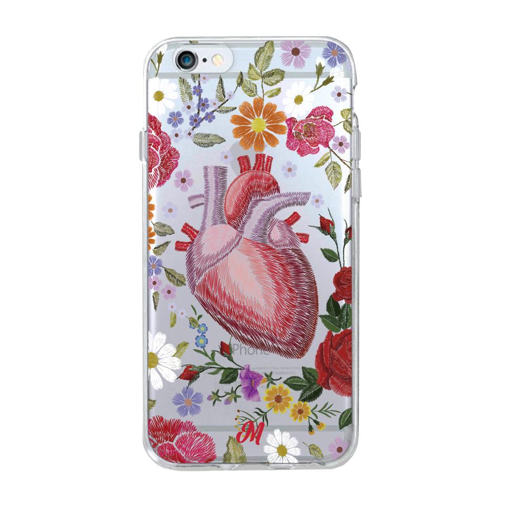Case para iphone 6 plus Funda Corazón con Flores - Mandala Cases