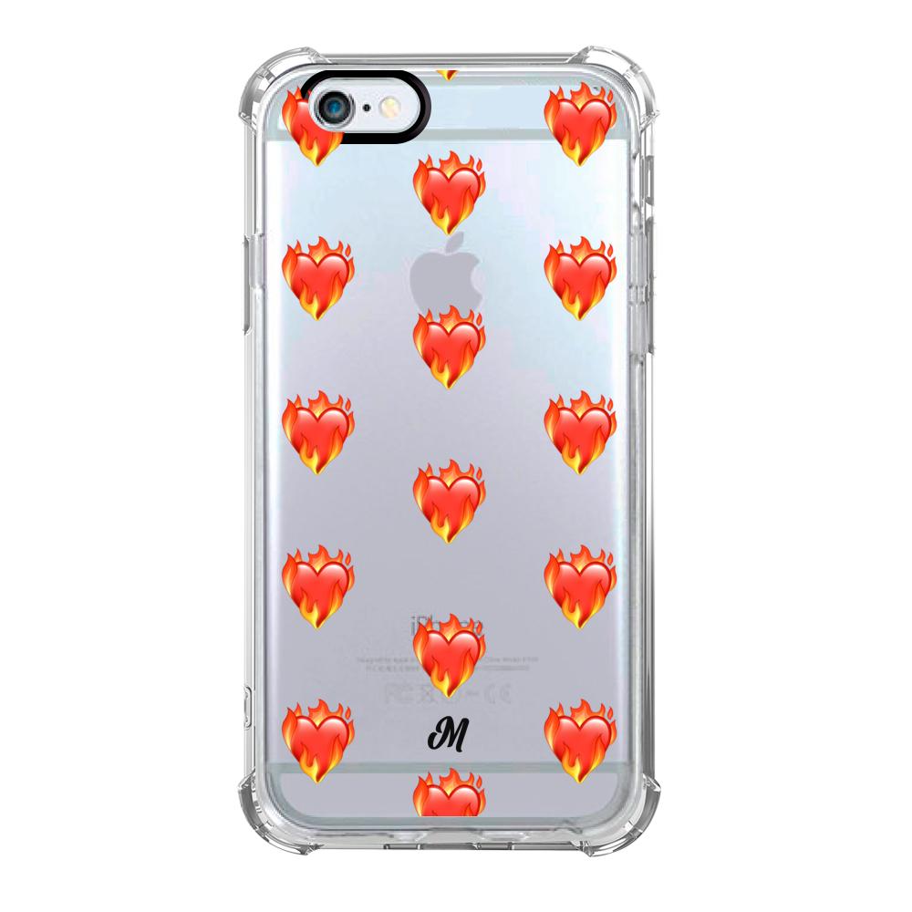 Case para iphone 6 plus de Corazón en llamas - Mandala Cases