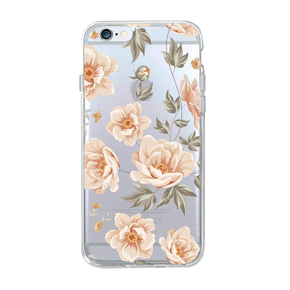 Case para iphone 6 plus de Flores Beige - Mandala Cases