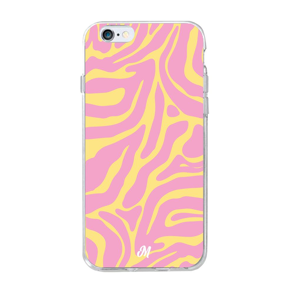 Case para iphone 6 plus Lineas rosa y amarillo - Mandala Cases