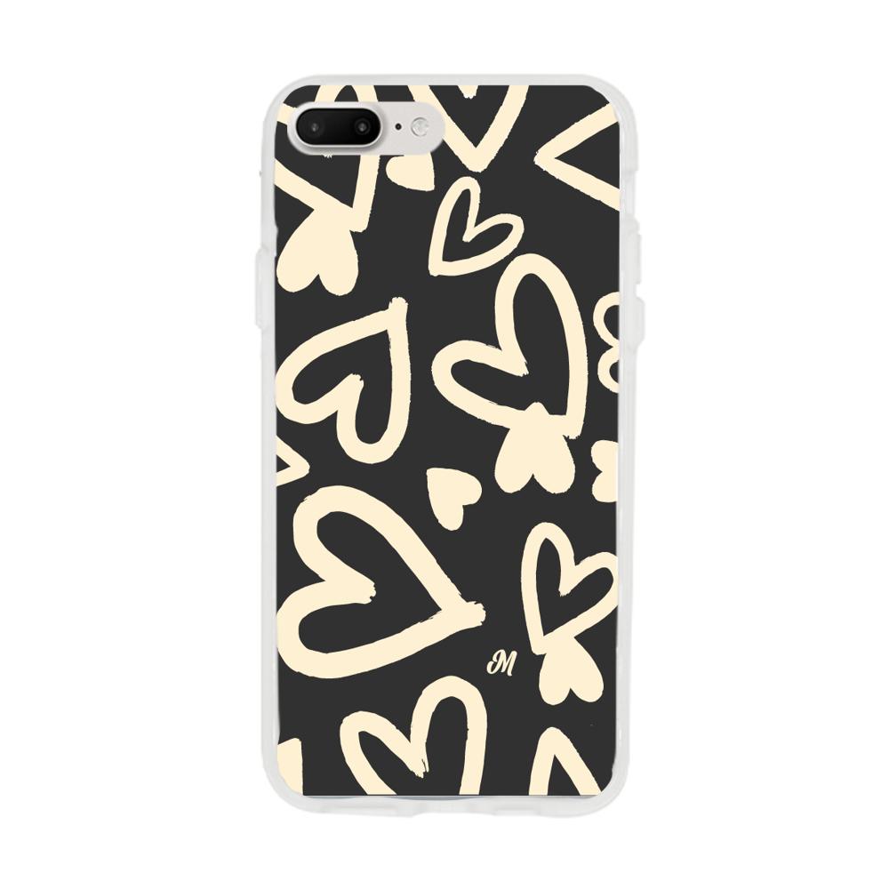 Case para iphone 6 plus Black Hearts - Mandala Cases