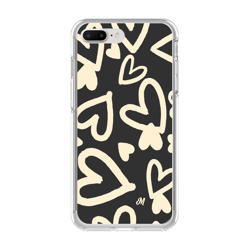 Case para iphone 6 plus Black Hearts - Mandala Cases