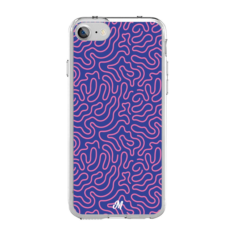 Case para iphone 7 Pink crazy lines - Mandala Cases