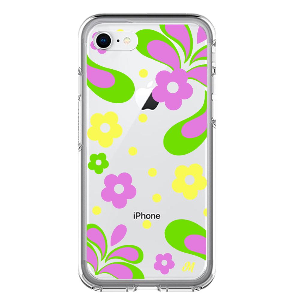 Case para iphone 7 Flores moradas aesthetic - Mandala Cases