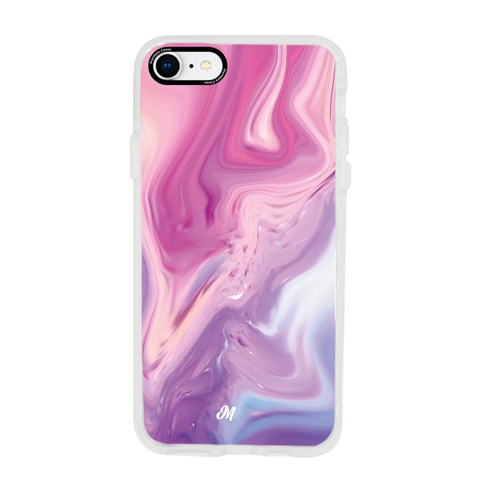Cases para iphone 7 Marmol liquido pink - Mandala Cases