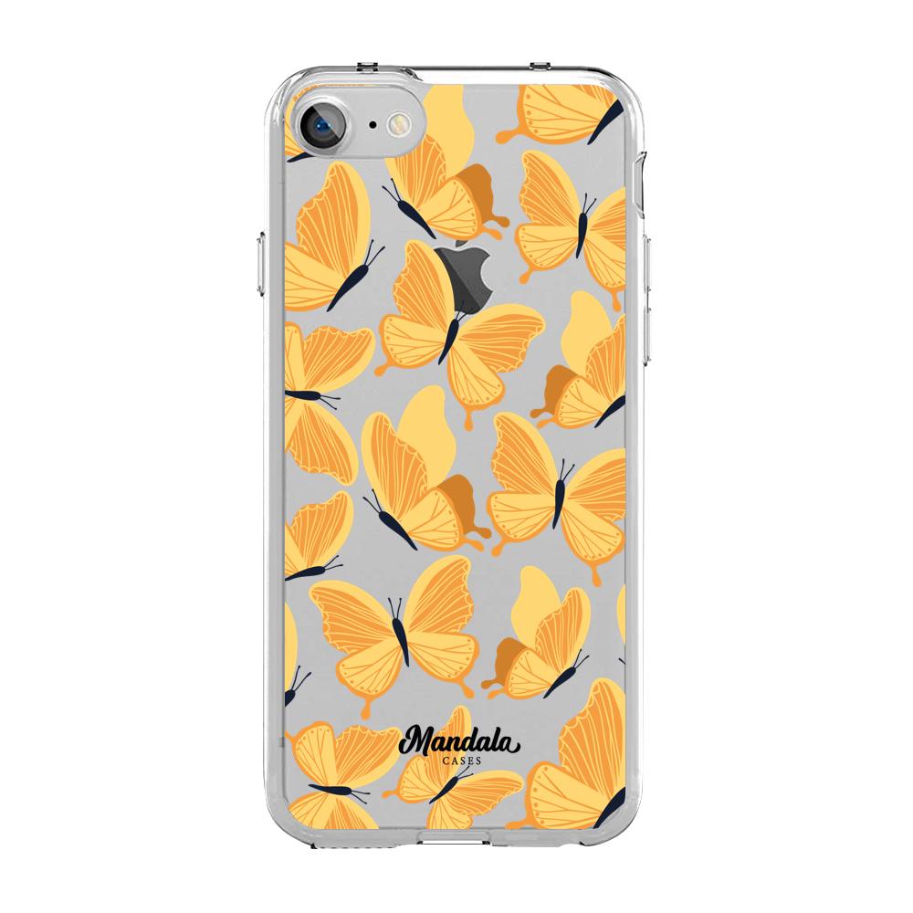 Estuches para iphone 7 - Yellow Butterflies Case  - Mandala Cases