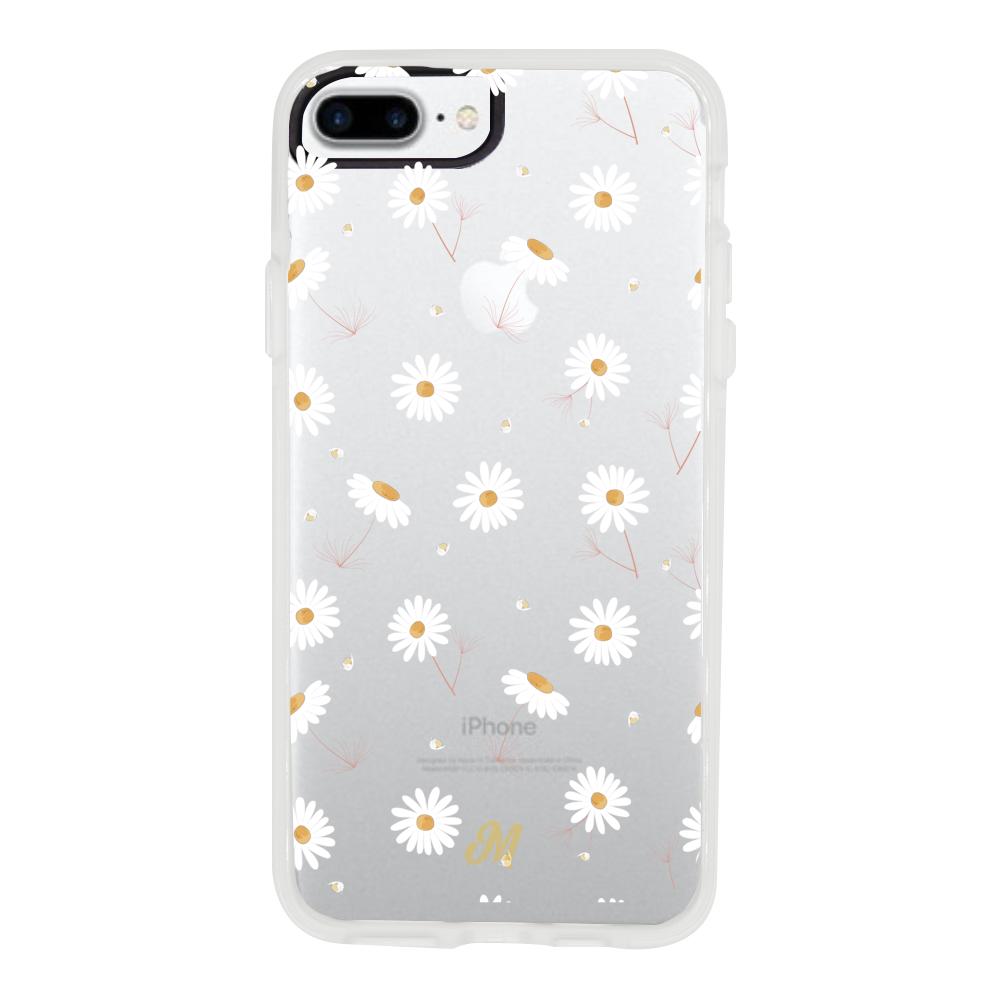 Case para iphone 7 plus Funda Flores Blancas Delicadas - Mandala Cases
