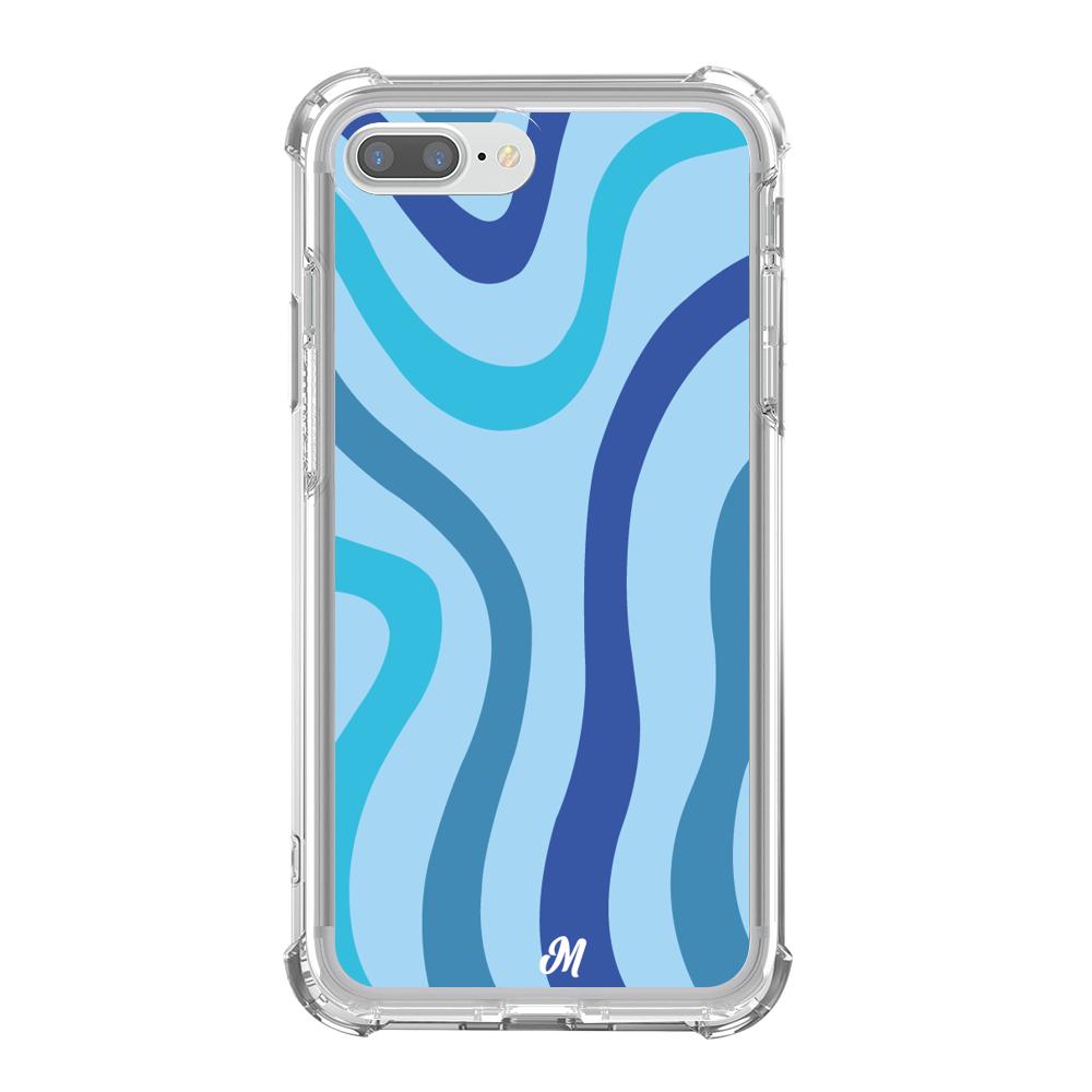 Case para iphone 7 plus Líneas Azules - Mandala Cases