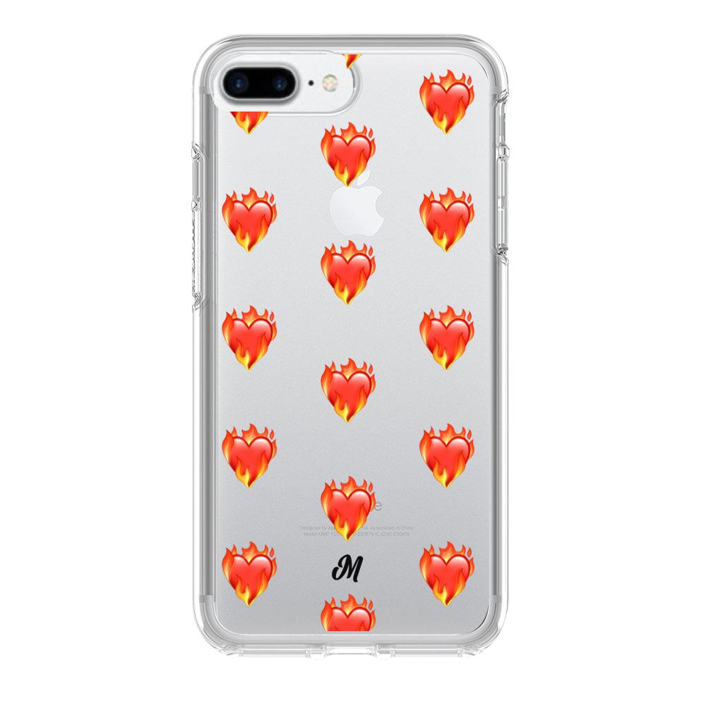 Case para iphone 7 plus de Corazón en llamas - Mandala Cases