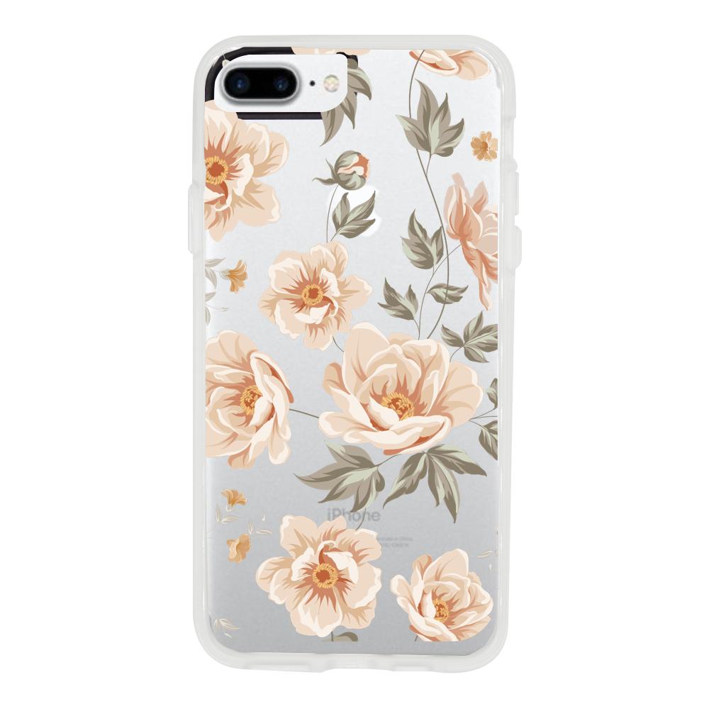 Case para iphone 7 plus de Flores Beige - Mandala Cases