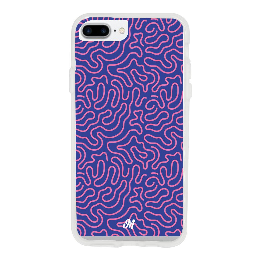 Case para iphone 7 plus Pink crazy lines - Mandala Cases