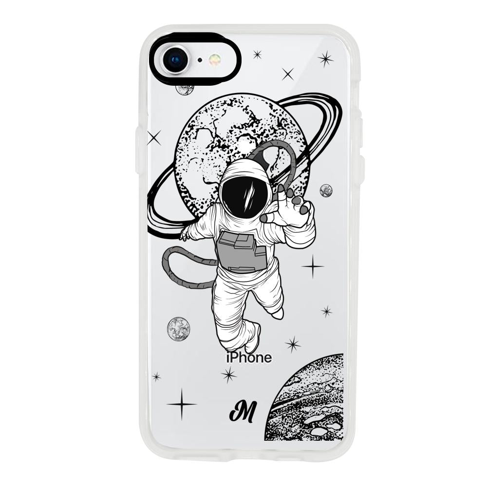 Case para iphone SE 2020 Funda Saturno Astronauta - Mandala Cases