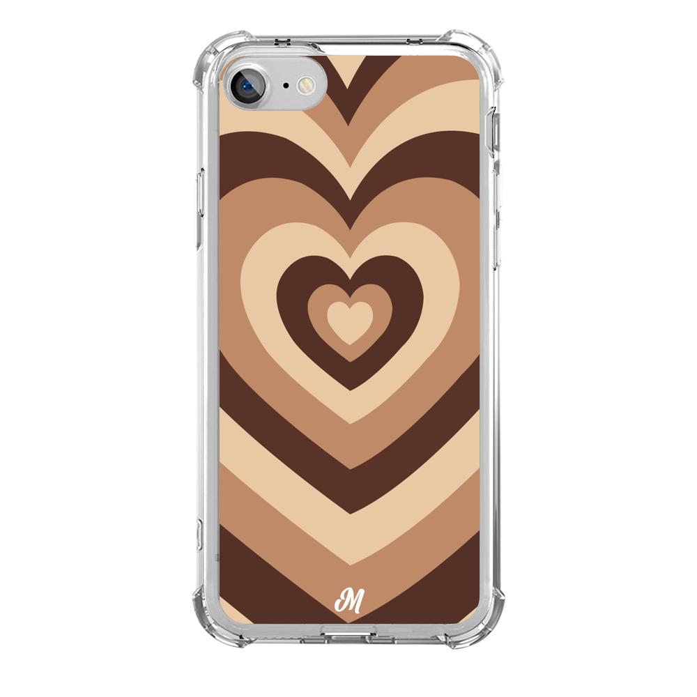 Case para iphone SE 2020 Corazón café - Mandala Cases