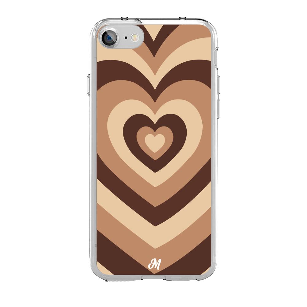 Case para iphone SE 2020 Corazón café - Mandala Cases