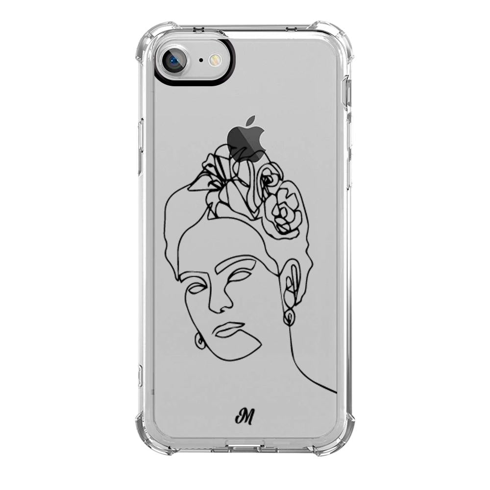 Estuches para iphone SE 2020 - Frida Line Art Case  - Mandala Cases
