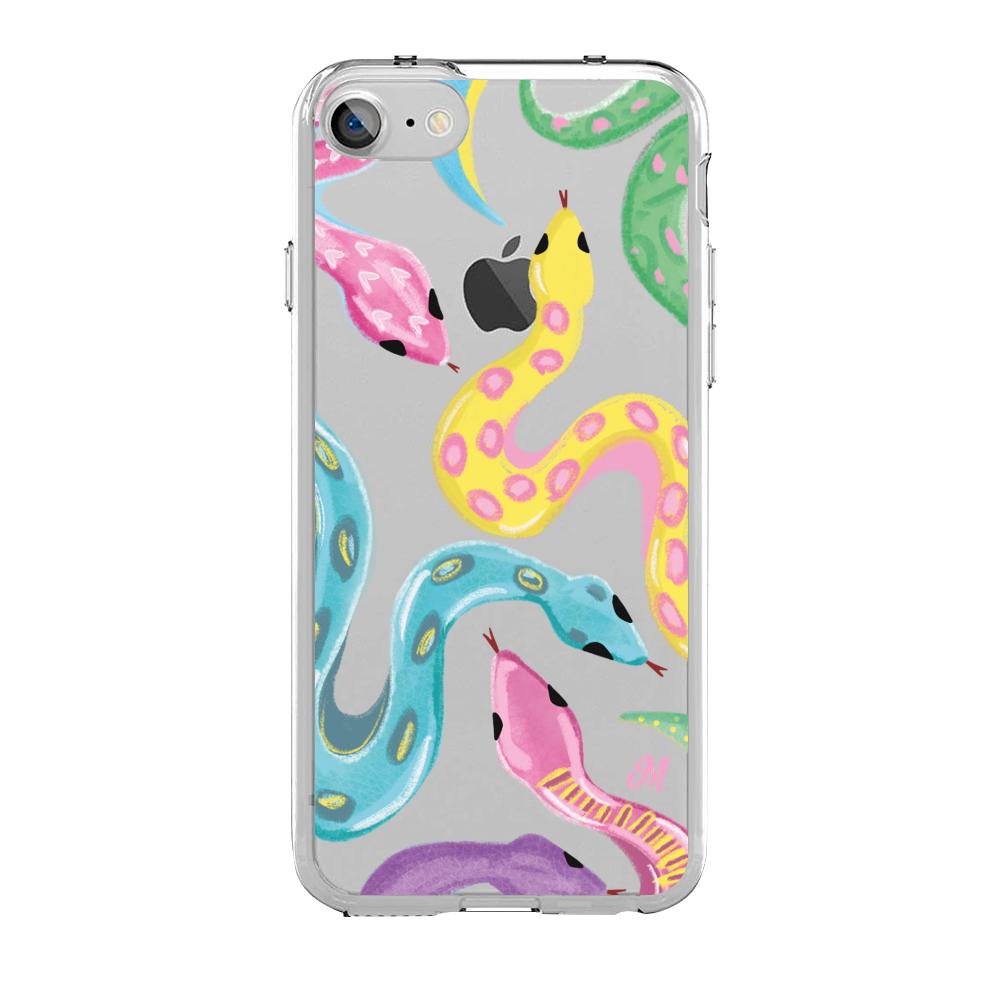 Case para iphone SE 2020 Serpientes coloridas - Mandala Cases