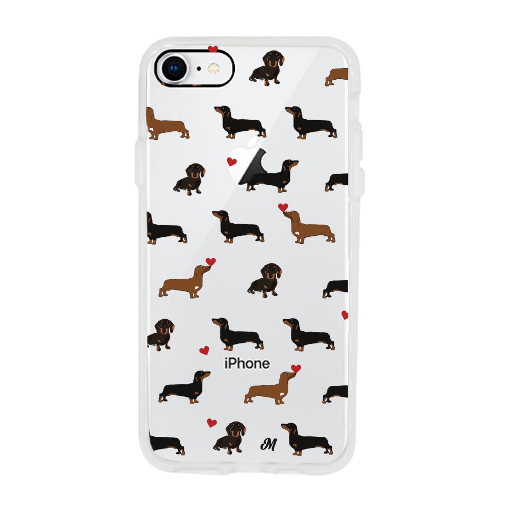 Case para iphone SE 2020 Perritos salchicha - Mandala Cases