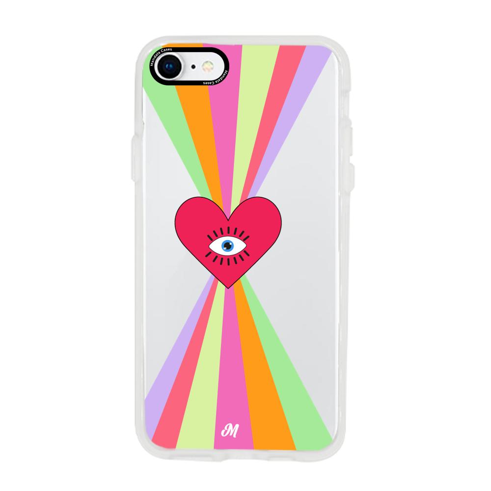 Case para iphone SE 2020 Corazon arcoiris - Mandala Cases