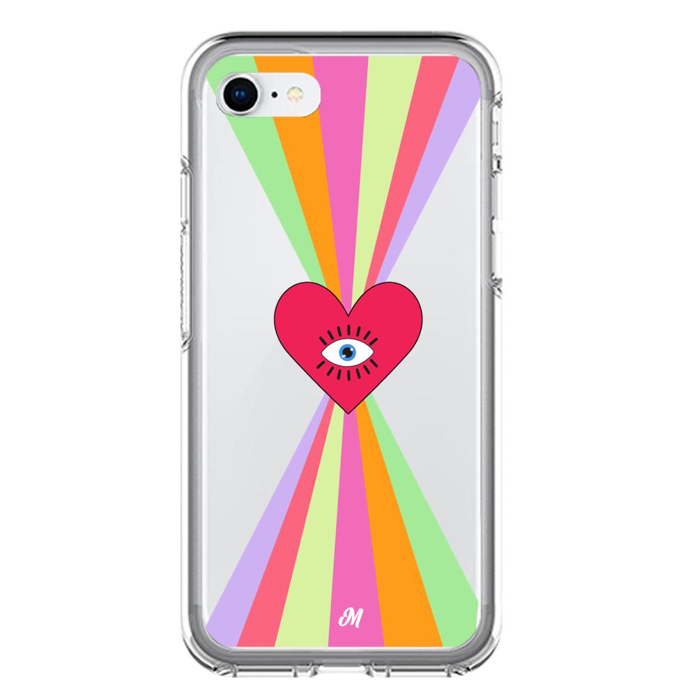 Case para iphone SE 2020 Corazon arcoiris - Mandala Cases