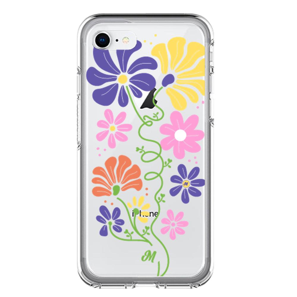 Case para iphone SE 2020 Flores abstractas - Mandala Cases