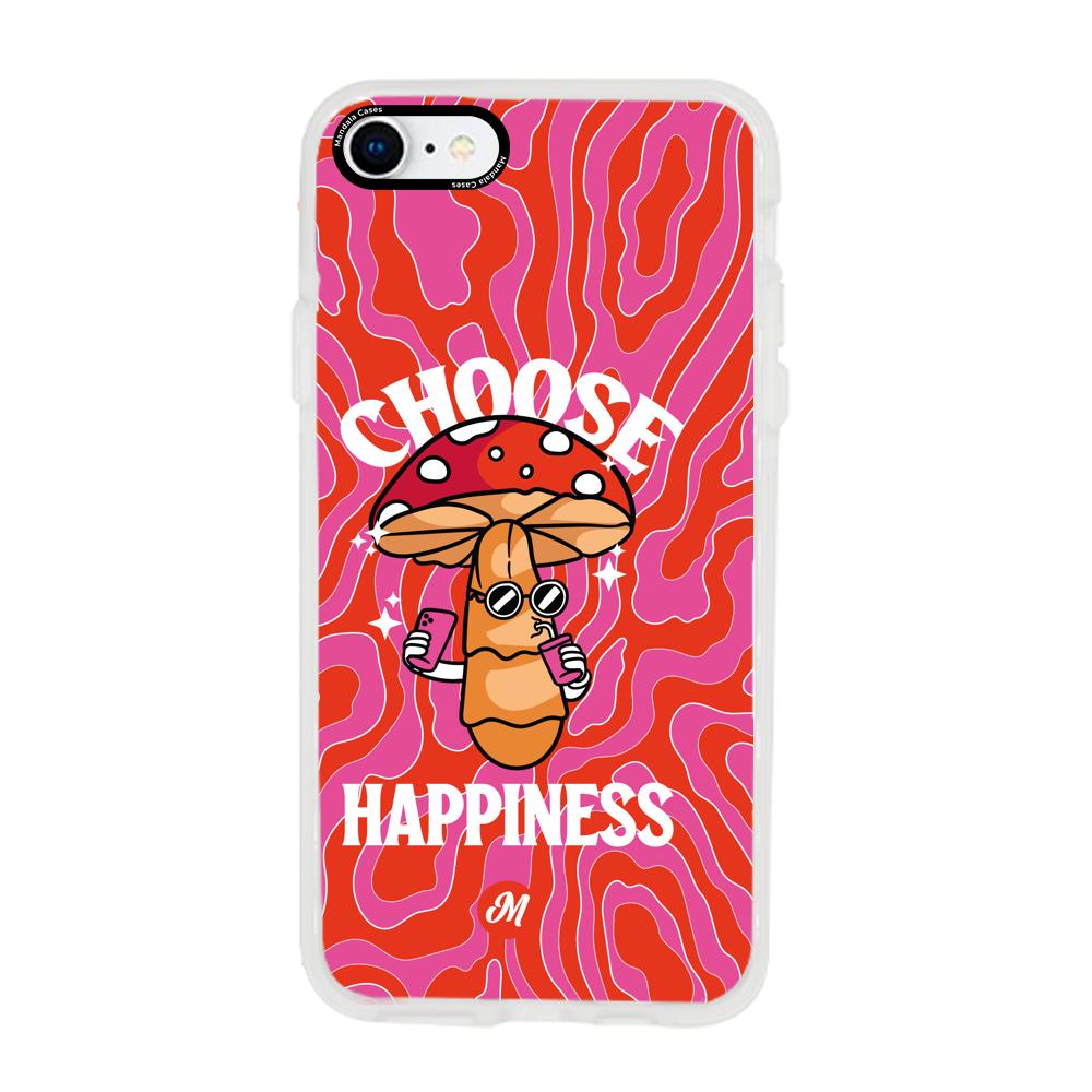 Cases para iphone SE 2020 Choose happiness - Mandala Cases