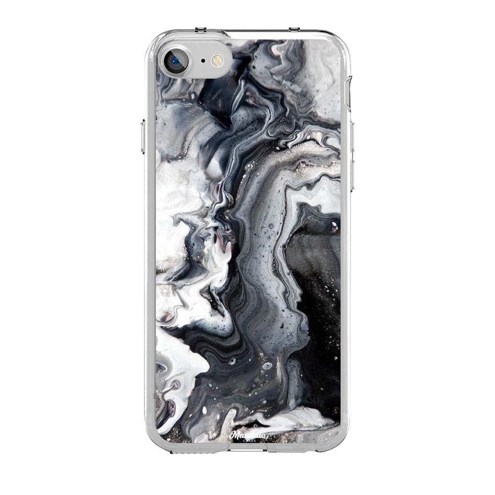 Estuches para iphone SE 2020 - Black Marble Case  - Mandala Cases