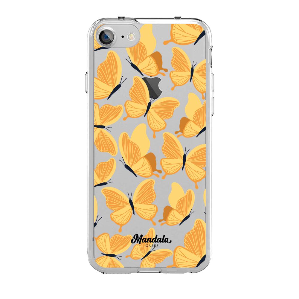 Estuches para iphone SE 2020 - Yellow Butterflies Case  - Mandala Cases