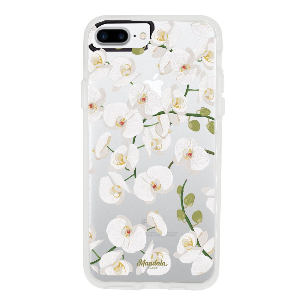 Case para iphone 8 plus Funda Orquídeas  - Mandala Cases