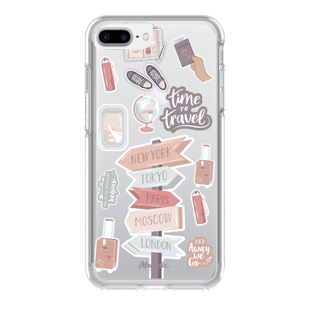 Case para iphone 8 plus Funda Stickers de Viaje - Mandala Cases