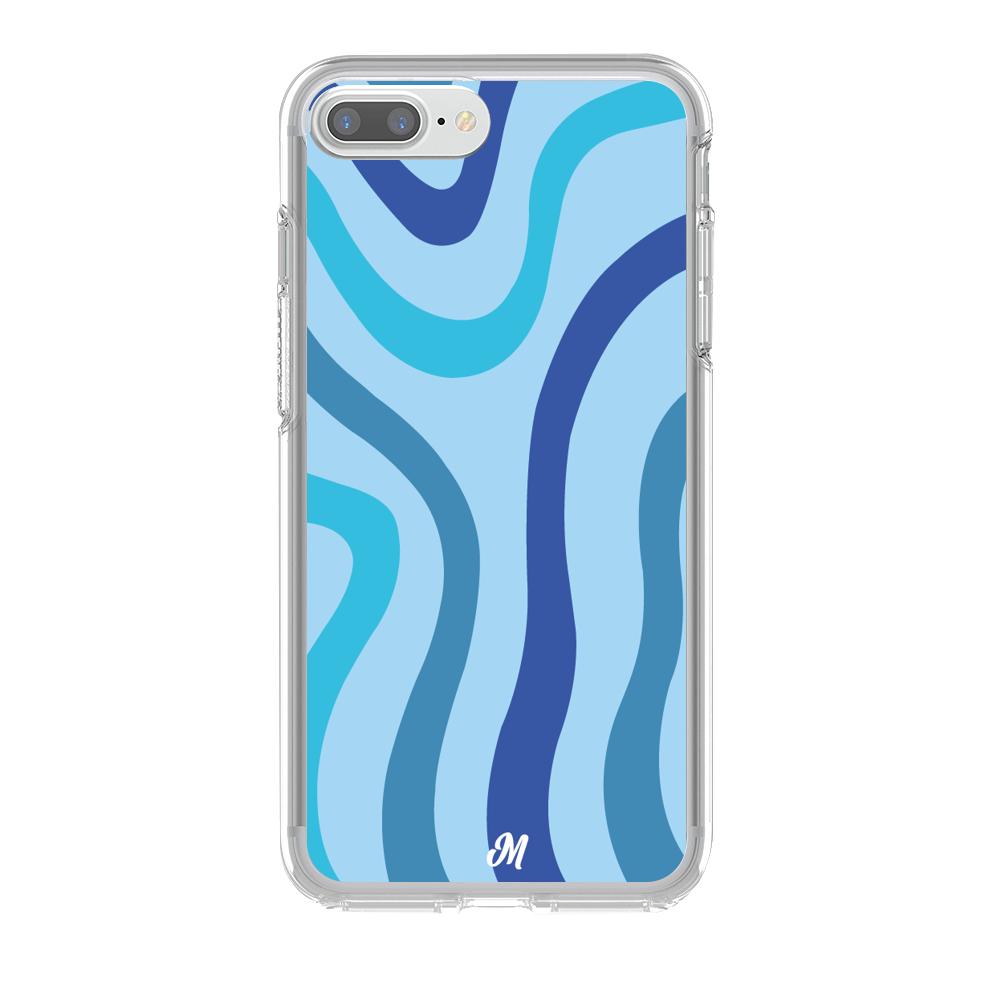 Case para iphone 8 plus Líneas Azules - Mandala Cases
