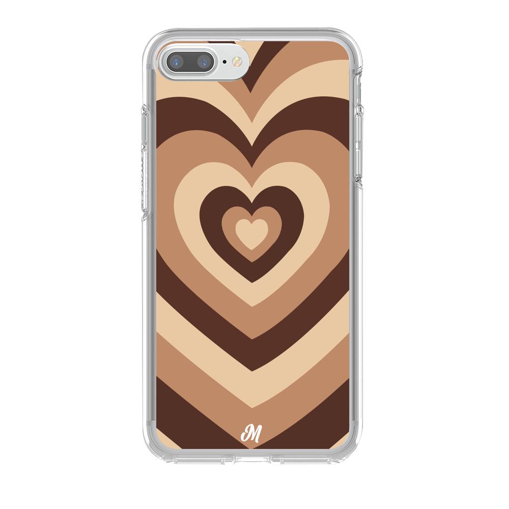Case para iphone 8 plus Corazón café - Mandala Cases
