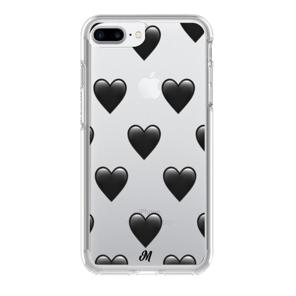 Case para iphone 8 plus de Corazón Negro - Mandala Cases