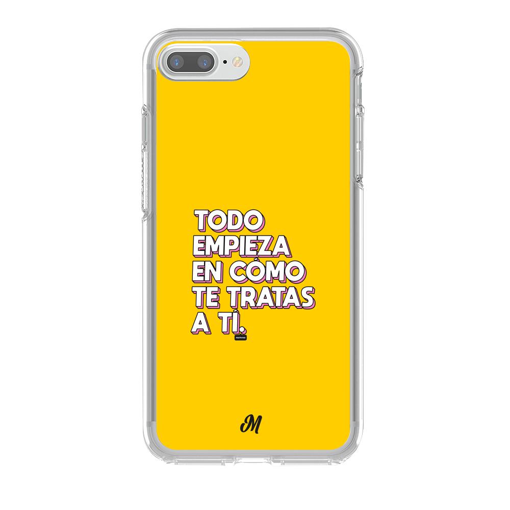 Estuches para iphone 8 plus - Empieza por ti Yellow Case  - Mandala Cases