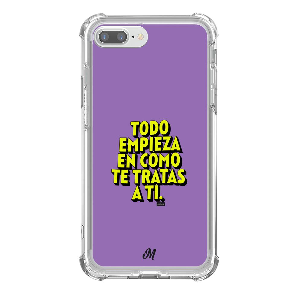 Estuches para iphone 8 plus - Empieza por ti Purple Case  - Mandala Cases