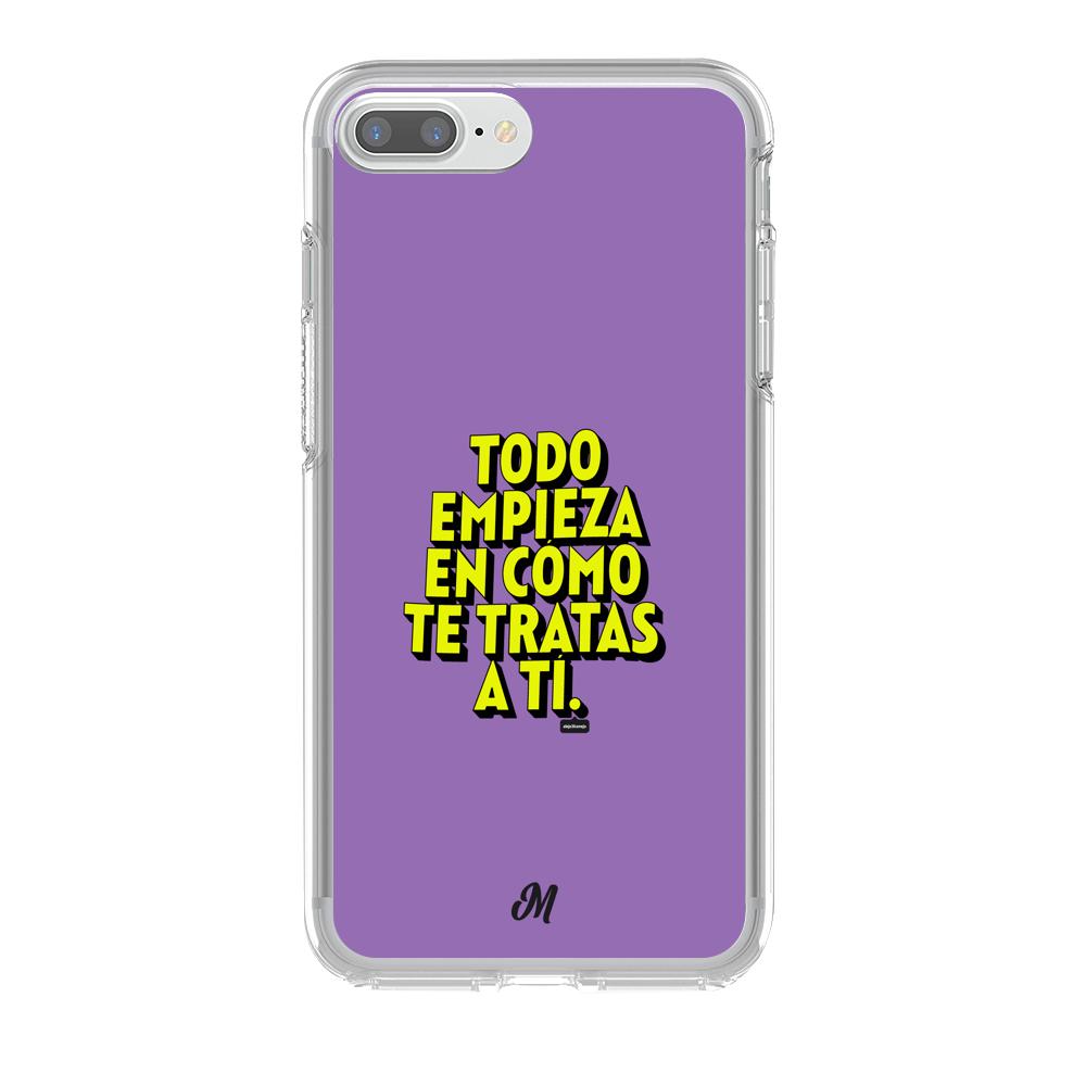 Estuches para iphone 8 plus - Empieza por ti Purple Case  - Mandala Cases