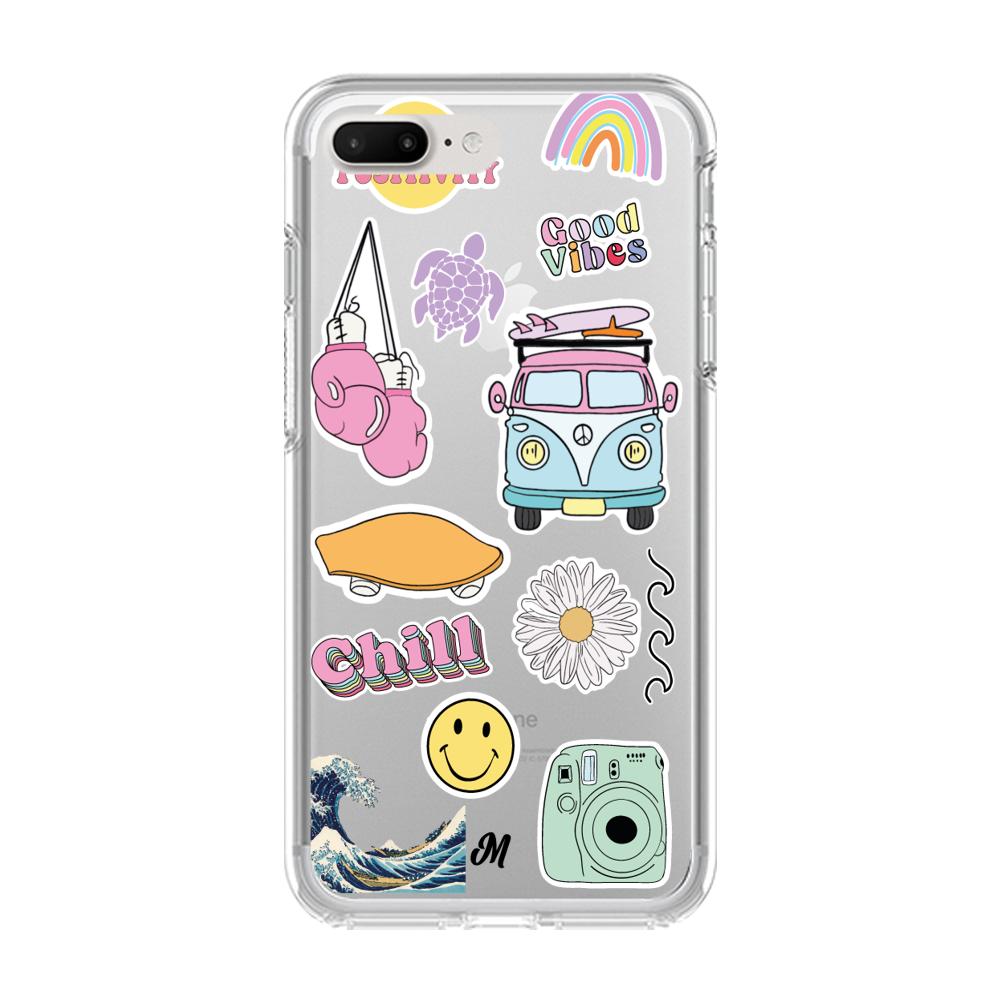 Case para iphone 8 plus Chill summer stickers - Mandala Cases